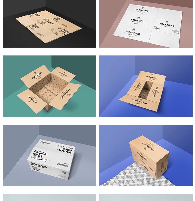 图片[10]-包裹瓦楞牛皮纸箱快递MOCKUP包装盒LOGO智能贴图样机展示PSD素材-大怪兽分享
