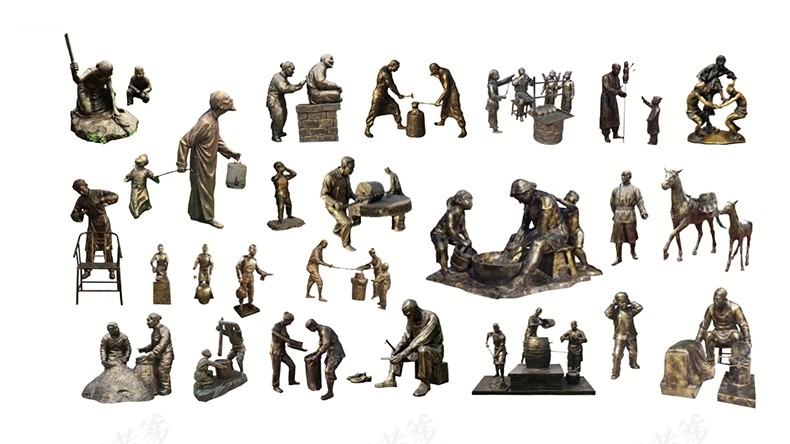 图片[26]-古代人物铸铜铜人雕塑新中式民俗商业街步行街广场草图大师SU模型-大怪兽分享