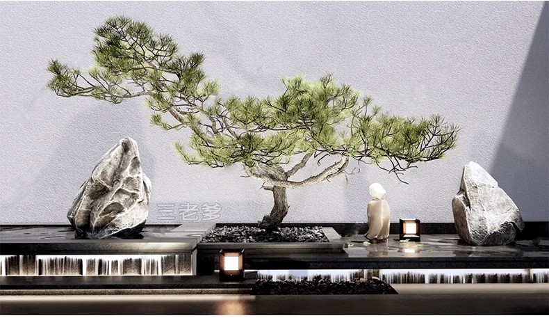 图片[26]-SU新中式禅意日式园艺小品庭院园林植物景观草图大师景观小品模型-大怪兽分享