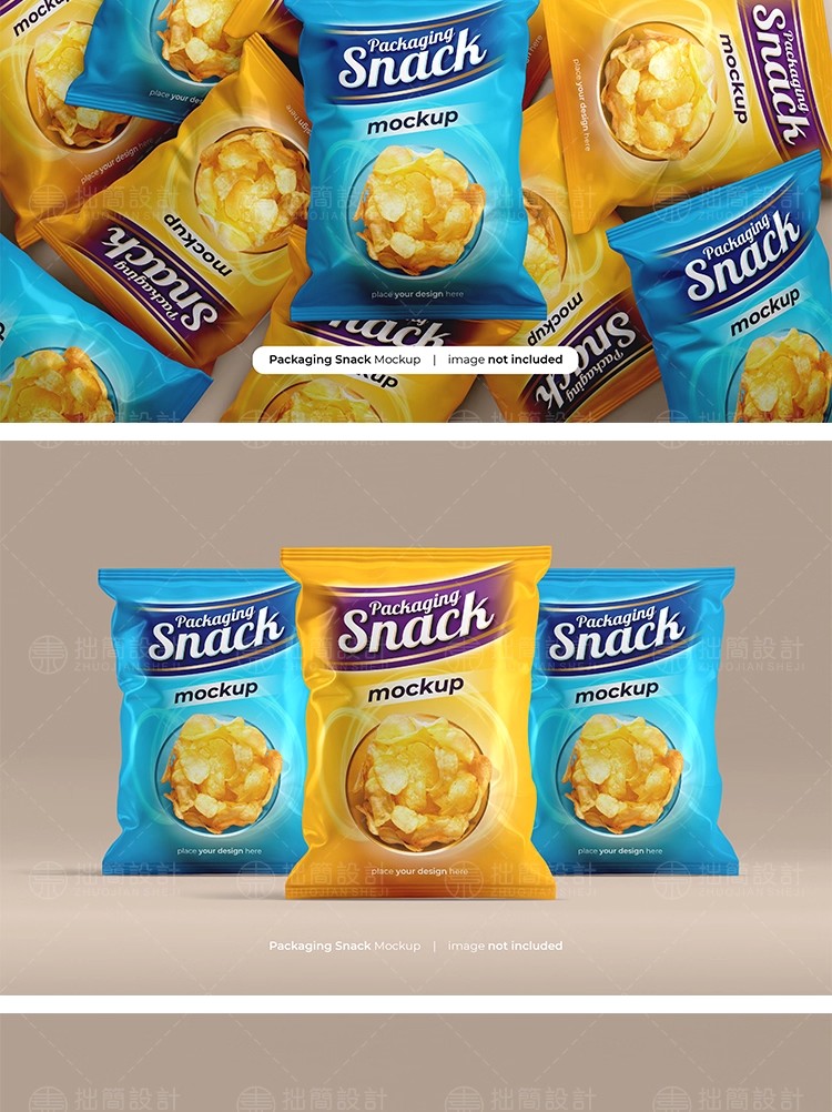 图片[6]-小零食膨化食品薯片真空包装袋效果展示贴图样机PSD设计素材模板-大怪兽分享