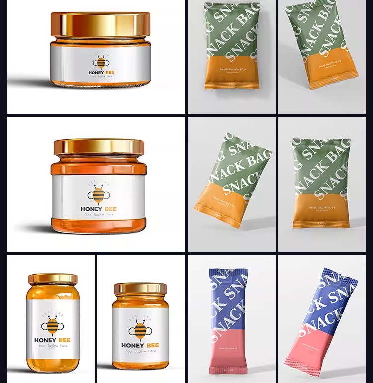 图片[7]-冰淇淋食品包装袋零食自立袋蜂蜜玻璃瓶罐子贴图样机PSD设计素材-大怪兽分享