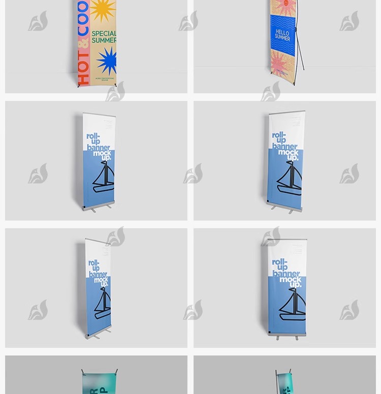 图片[14]-高品质易拉宝x展架形象展示摆放场景模型智能贴图样机PSD素材模板-大怪兽分享
