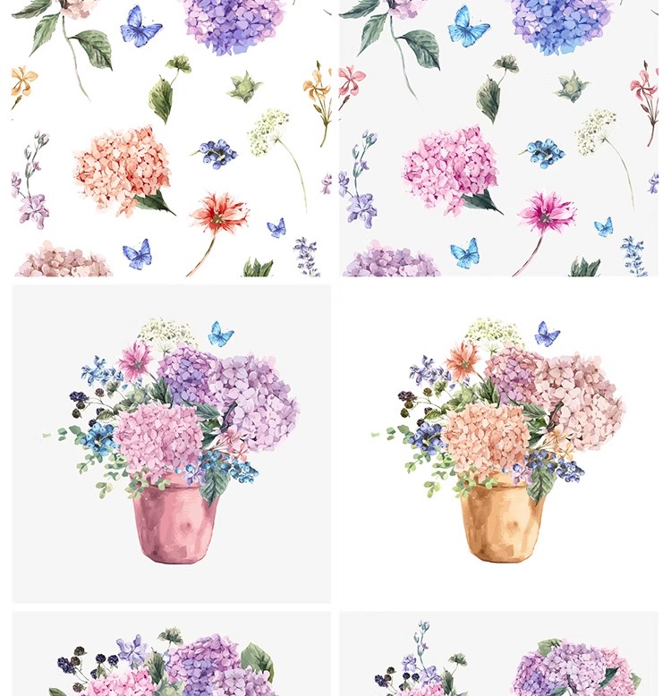图片[15]-森系唯美手绘矢量花卉花草背景图案装饰边框插画贺卡片设计素材图-大怪兽分享