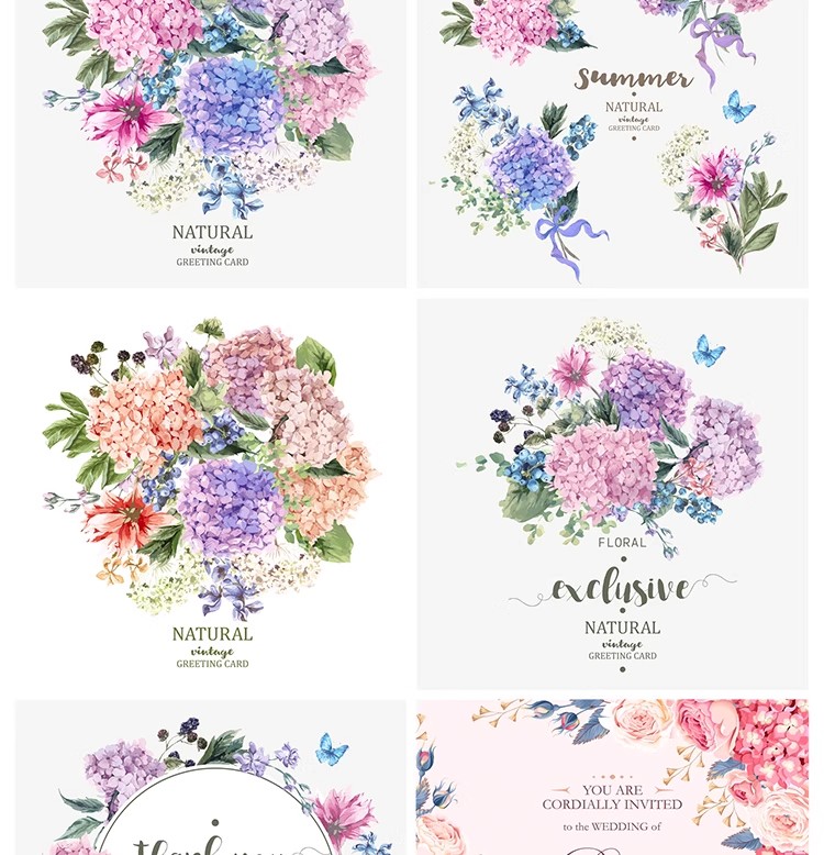 图片[16]-森系唯美手绘矢量花卉花草背景图案装饰边框插画贺卡片设计素材图-大怪兽分享