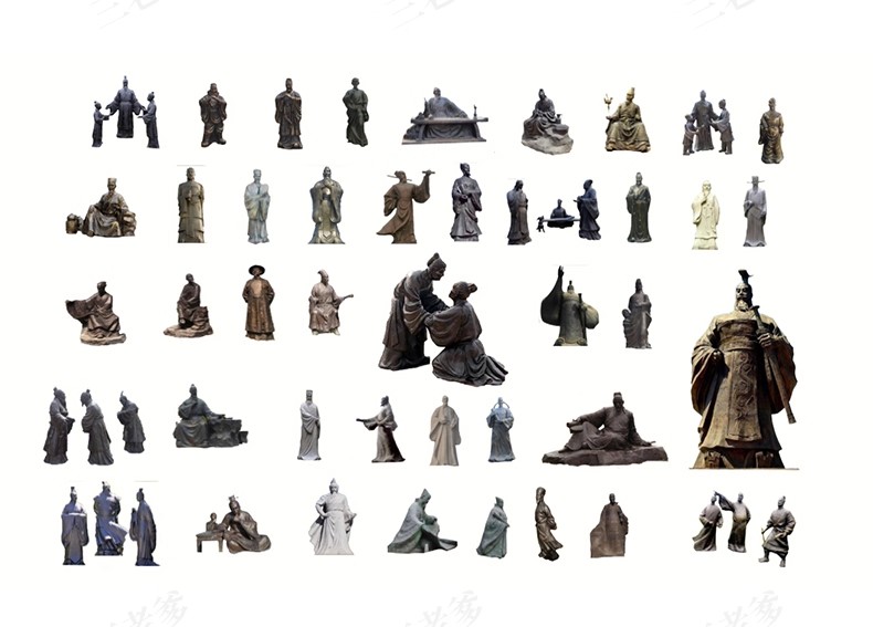 图片[29]-古代人物铸铜铜人雕塑新中式民俗商业街步行街广场草图大师SU模型-大怪兽分享
