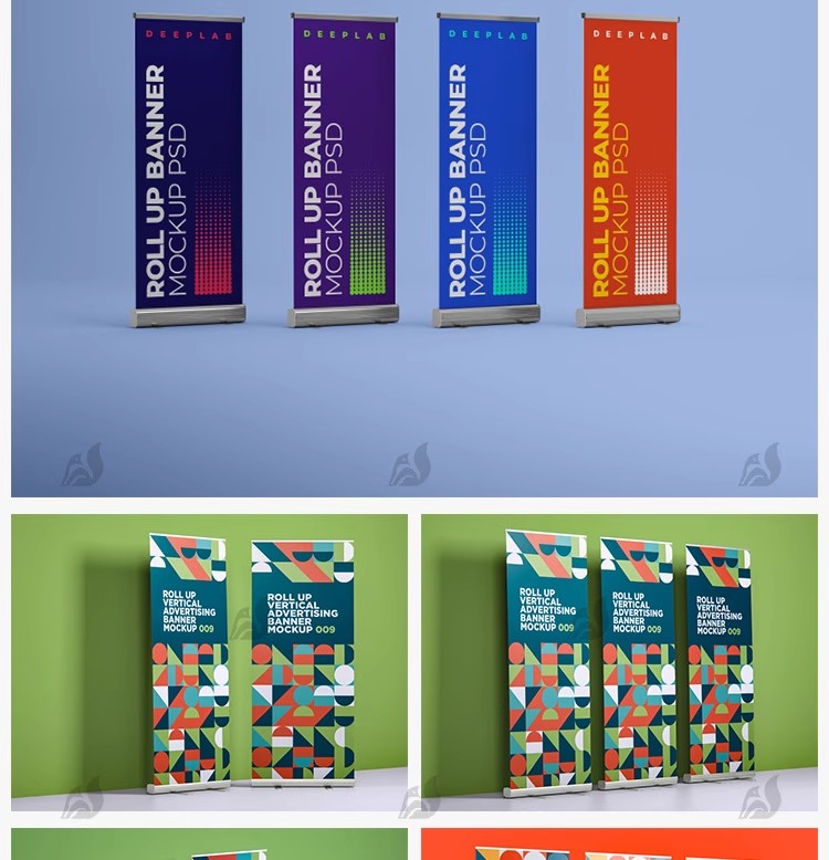 图片[17]-高品质易拉宝x展架形象展示摆放场景模型智能贴图样机PSD素材模板-大怪兽分享