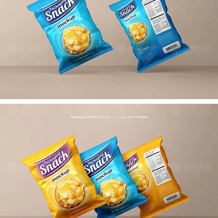 图片[11]-小零食膨化食品薯片真空包装袋效果展示贴图样机PSD设计素材模板-大怪兽分享