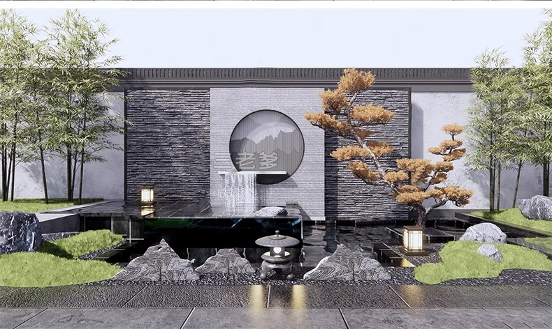 图片[32]-SU新中式禅意日式园艺小品庭院园林植物景观草图大师景观小品模型-大怪兽分享