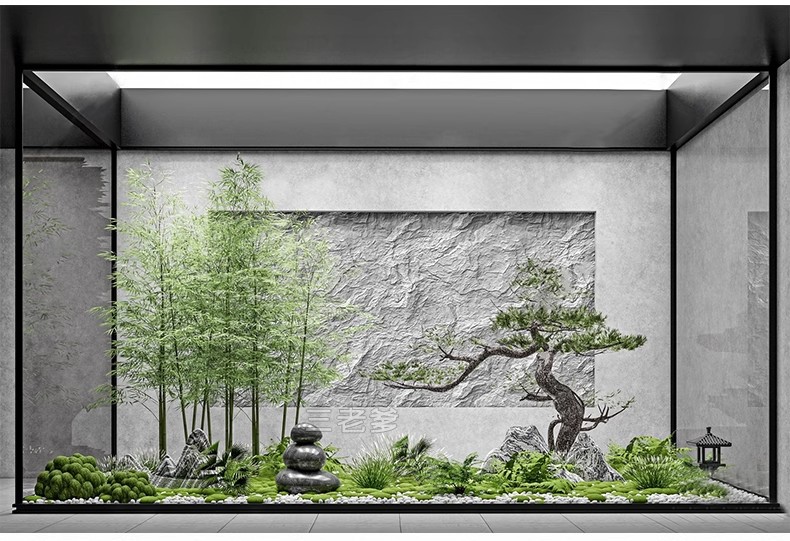 图片[34]-SU新中式禅意日式园艺小品庭院园林植物景观草图大师景观小品模型-大怪兽分享