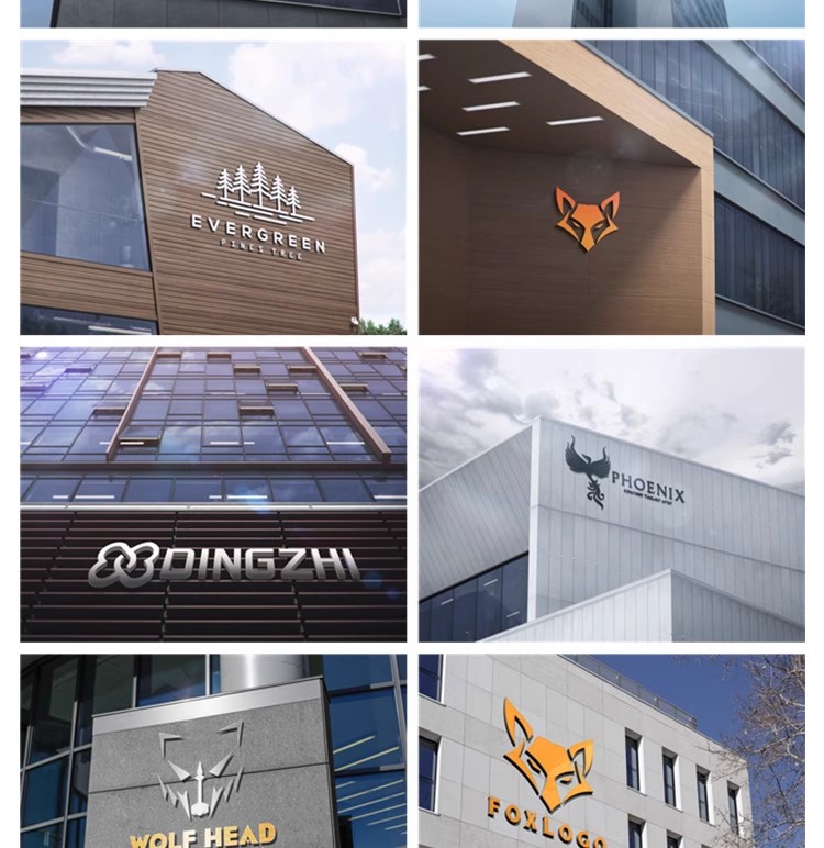图片[23]-公司办公室前台形象墙品牌效果招牌标志贴图样机模板PSD素材-大怪兽分享