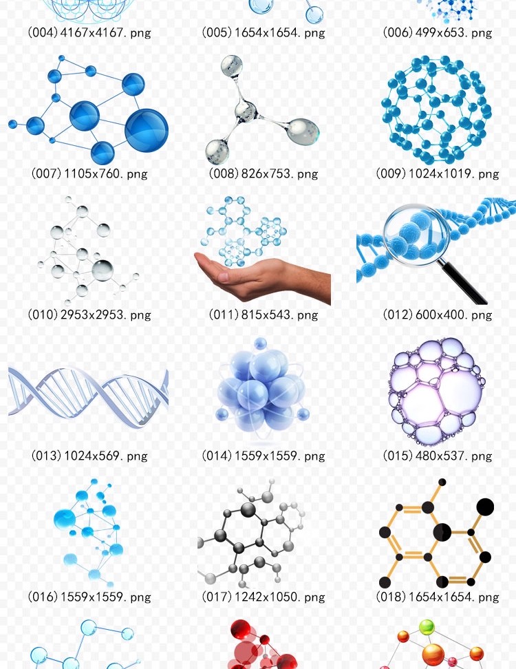 图片[3]-KJ-50卡通生物DNA基因化学医疗化学分子科技海报元素png免扣素材-大怪兽分享