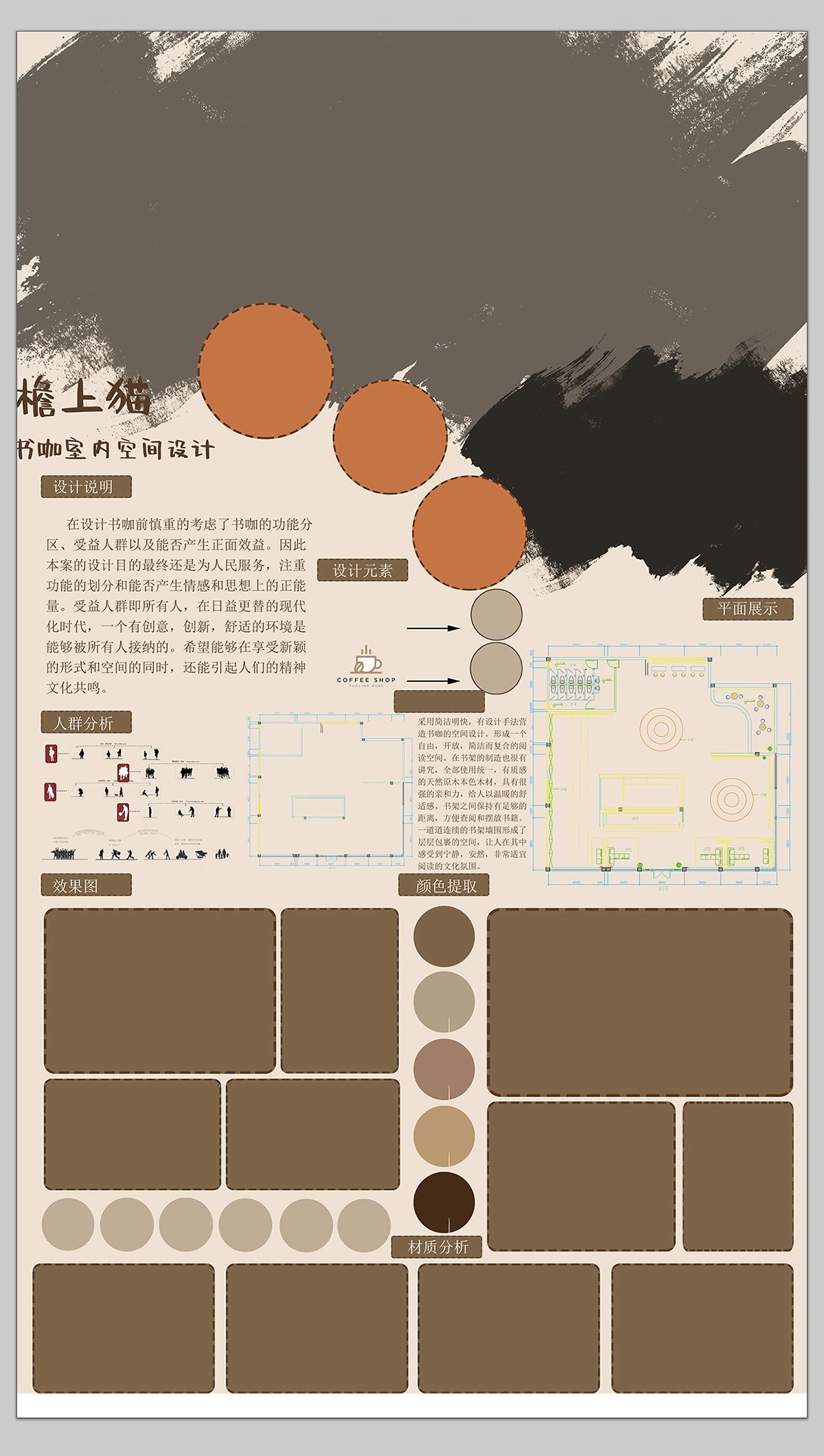 PS展板排版 景观园林建筑规划模板A1A0室内设计环艺PSD分层素材-大怪兽分享