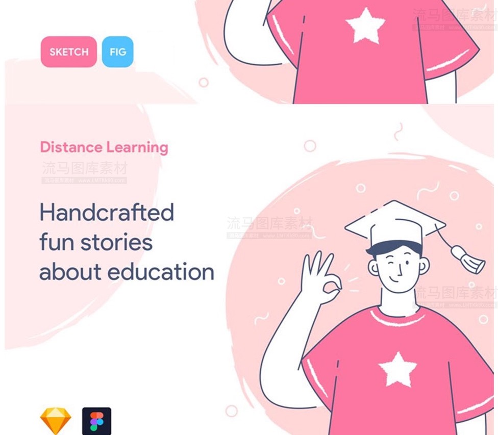 图片[3]-手绘卡通人物学校工作生活教育环保漫画插图FIG、SKETCH设计素材-大怪兽分享