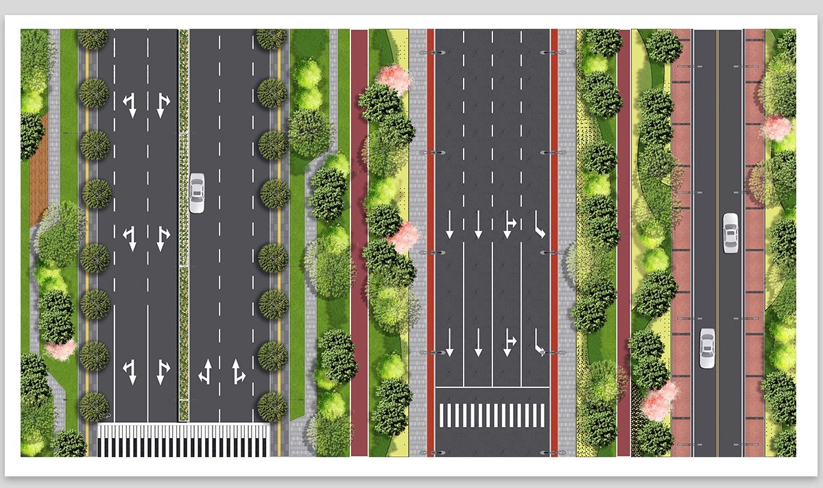 图片[6]-城市道路车行线PS素材效果图斑马线psd公路沥青路面划线无缝贴图-大怪兽分享