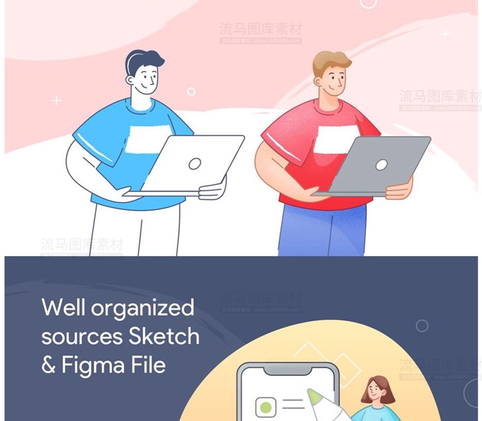 图片[6]-手绘卡通人物学校工作生活教育环保漫画插图FIG、SKETCH设计素材-大怪兽分享