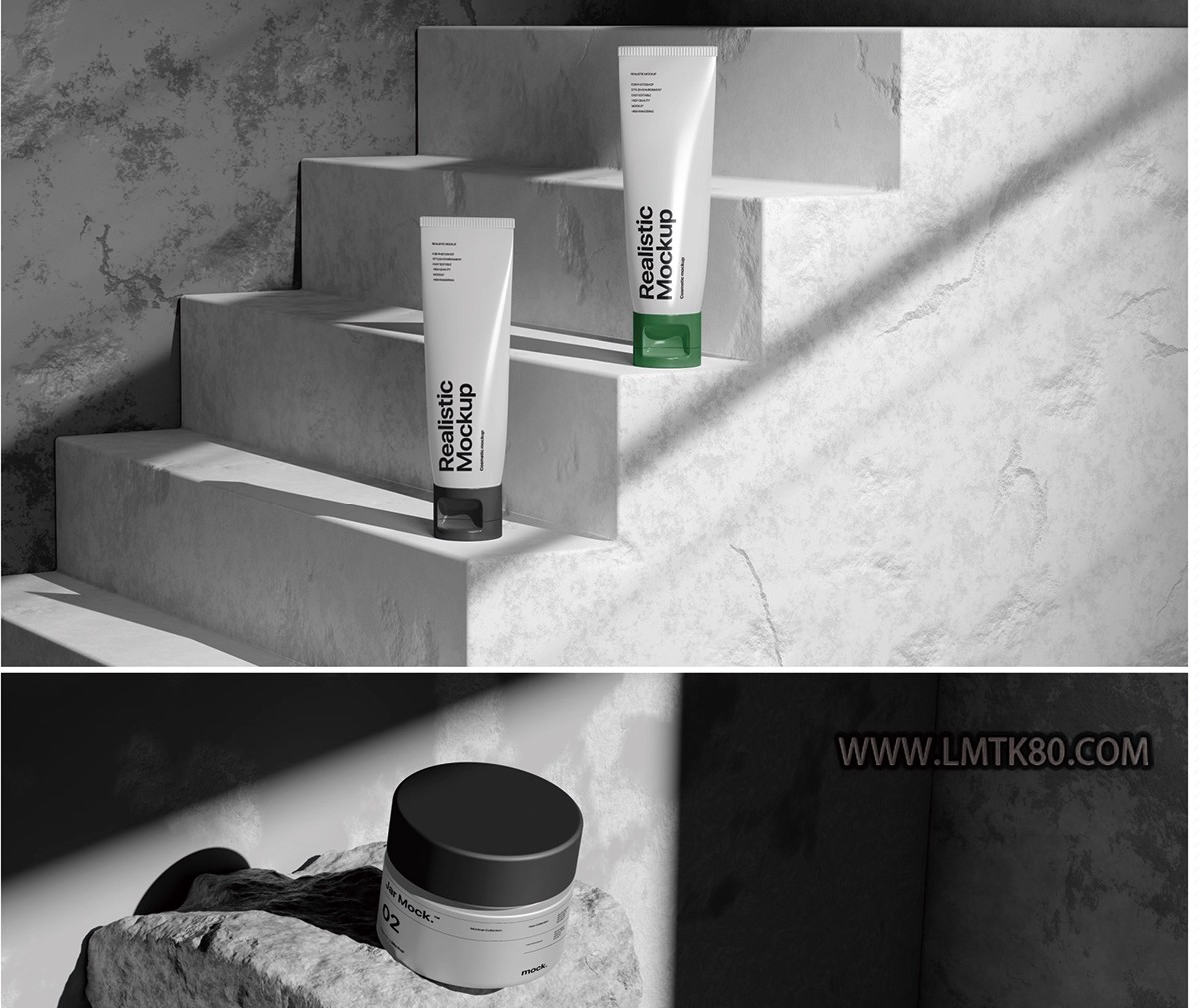 图片[13]-15款高级感护肤品化妆品面霜洁面膏包装瓶贴图样机PS设计素材模板-大怪兽分享