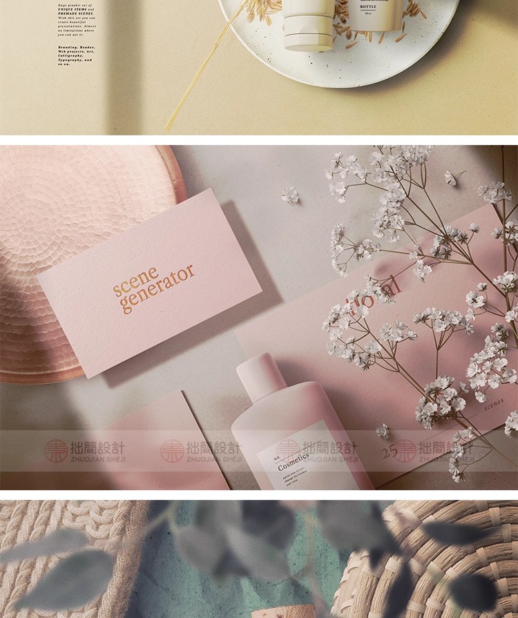 图片[5]-护肤化妆品美妆VI场景展示LOGO包装纸盒瓶罐贴图样机PSD设计素材-大怪兽分享