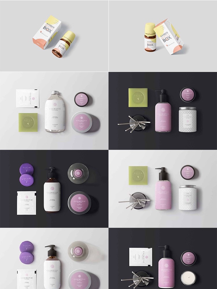 图片[21]-护肤化妆品美妆VI场景展示LOGO包装纸盒瓶罐贴图样机PSD设计素材-大怪兽分享