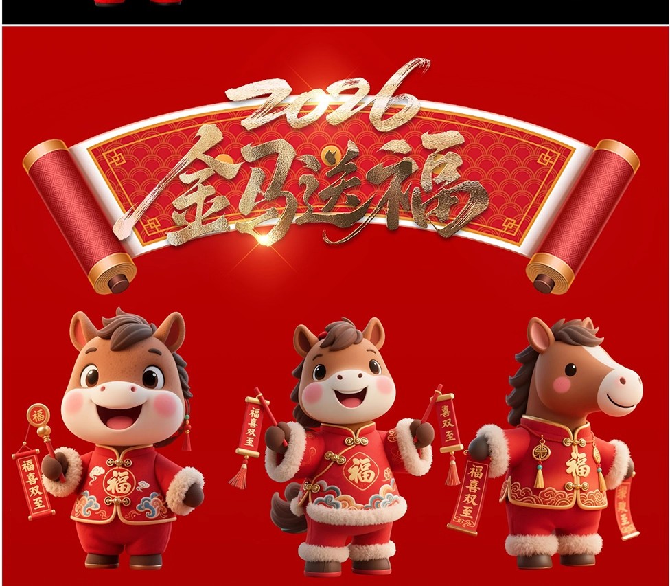 图片[13]-2026马年卡通形象3D新年IP春节主题角色元素PSD设计素材源文件-大怪兽分享