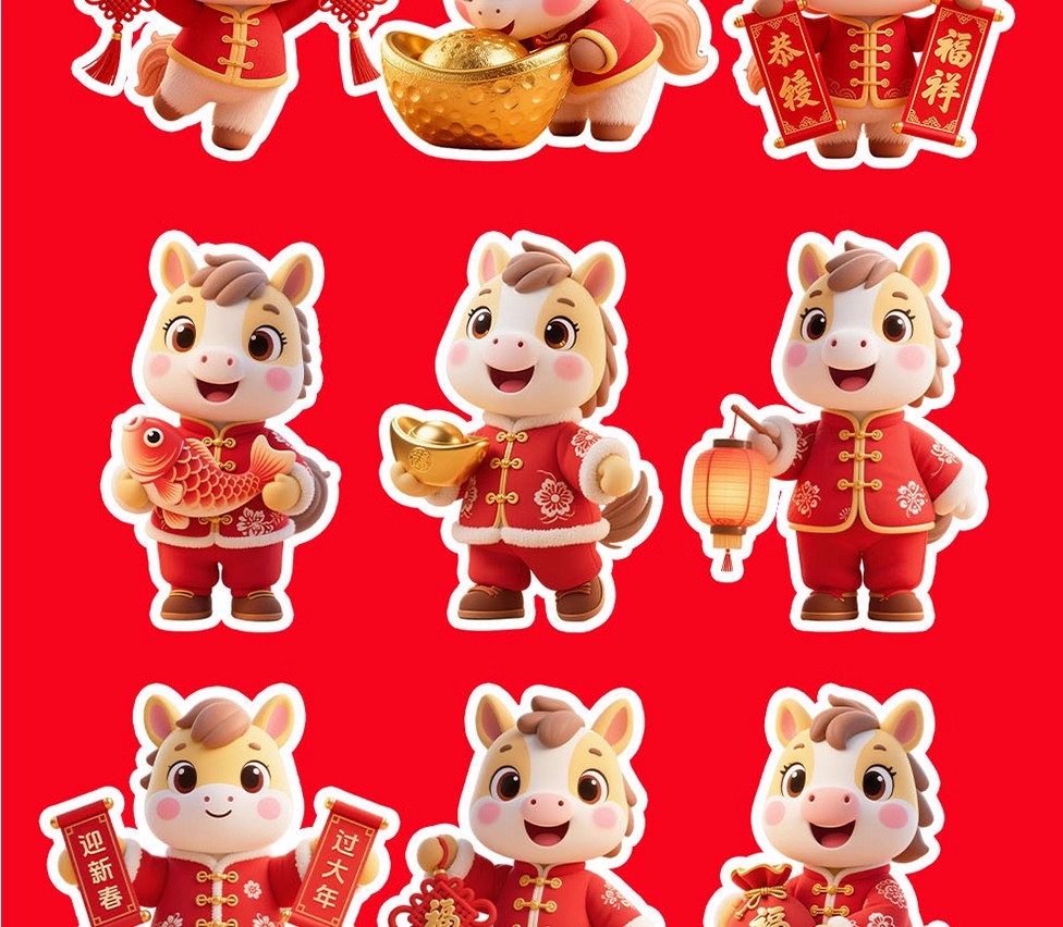 图片[26]-2026马年卡通形象3D新年IP春节主题角色元素PSD设计素材源文件-大怪兽分享