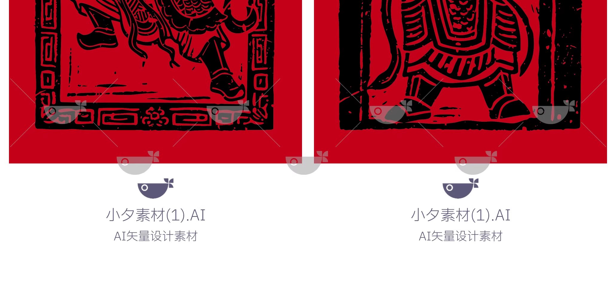 图片[7]-2026马年大吉新年新春门神插画系列海报图案ai矢量设计素材模板-大怪兽分享
