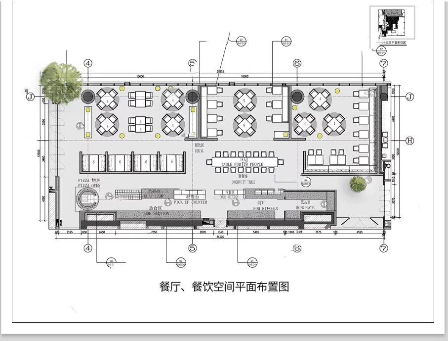 餐饮空间CAD施工图纸 3D模型效果图平面布局中式茶餐厅快餐饭店su-大怪兽分享