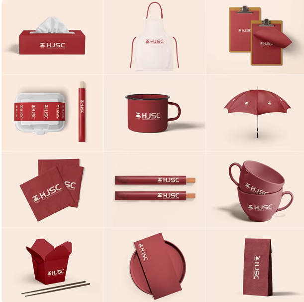 高档中式餐饮餐厅品牌VI提案LOGO展示应用PSD贴图样机设计素材PS-大怪兽分享