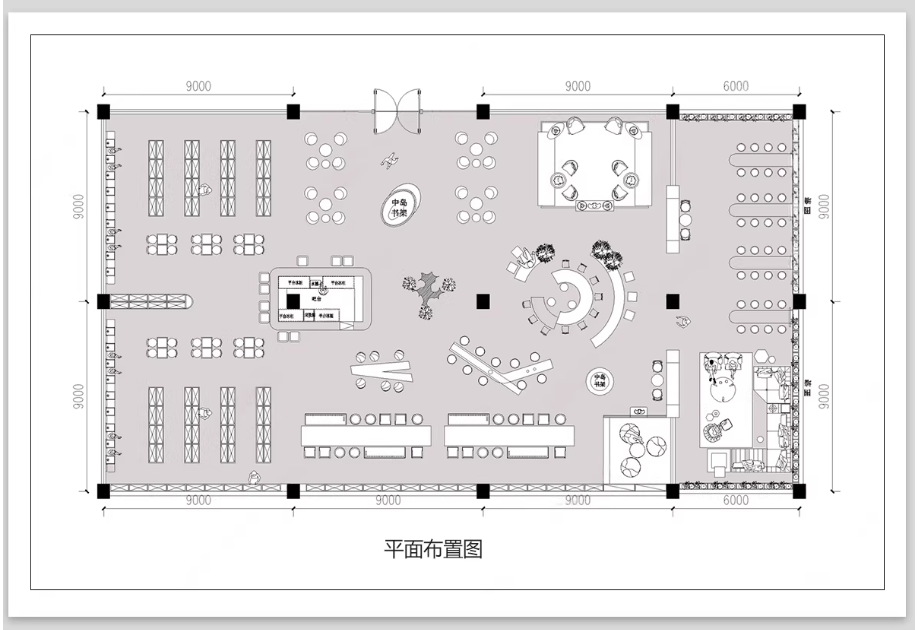 图片[5]-书店书咖平面图CAD施工图装修设计工装布局书吧咖啡厅图库CAD方案-大怪兽分享