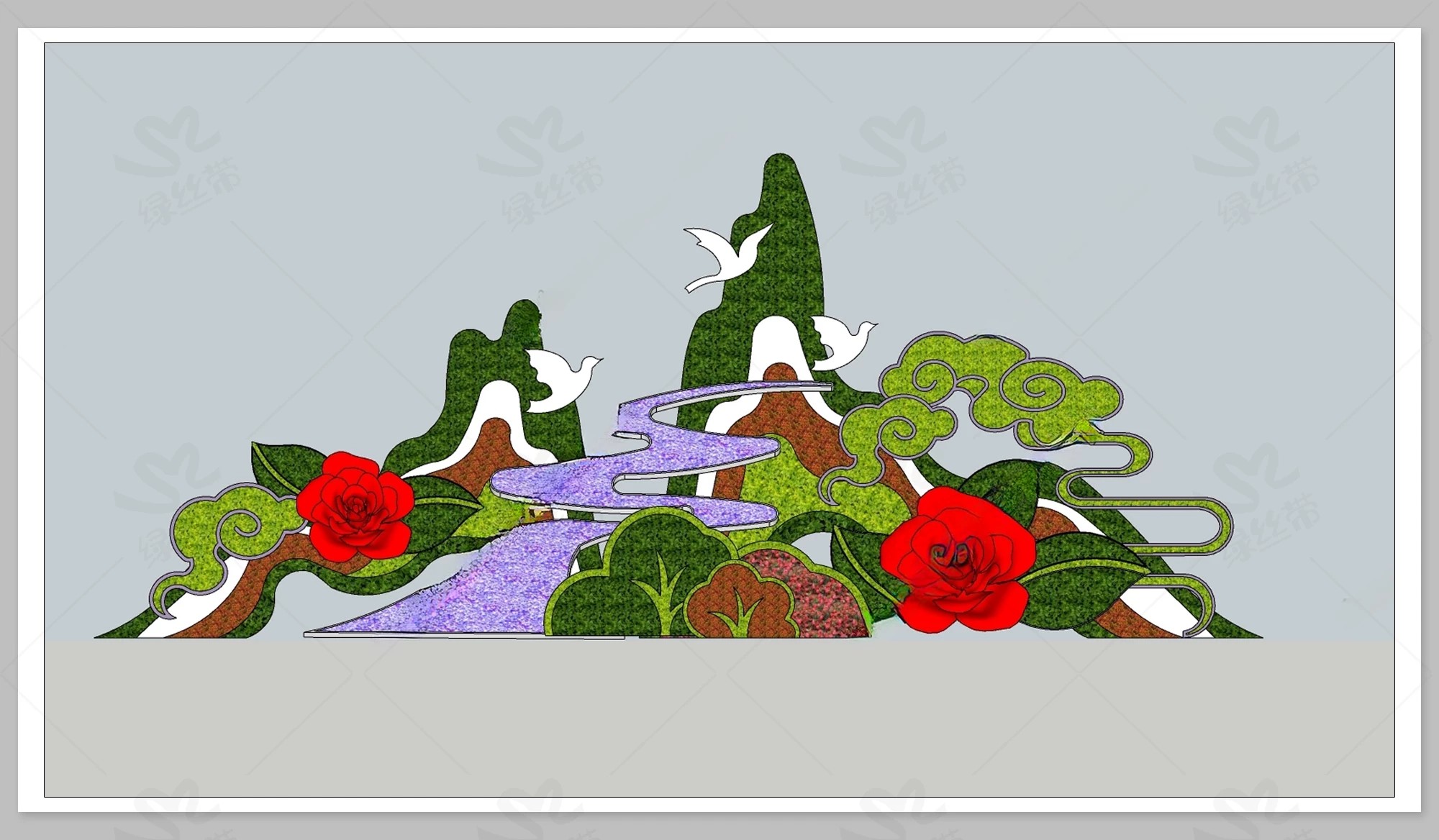 图片[3]-景观立体绿化植物雕塑国庆中秋节日节庆绿雕做法详图CAD施工图-大怪兽分享