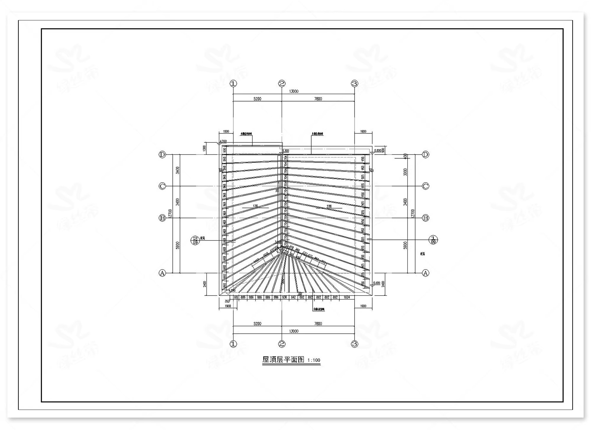 图片[4]-驿站乡村服务站建筑施工整套立面图剖面图大样图cad施工图详图-大怪兽分享