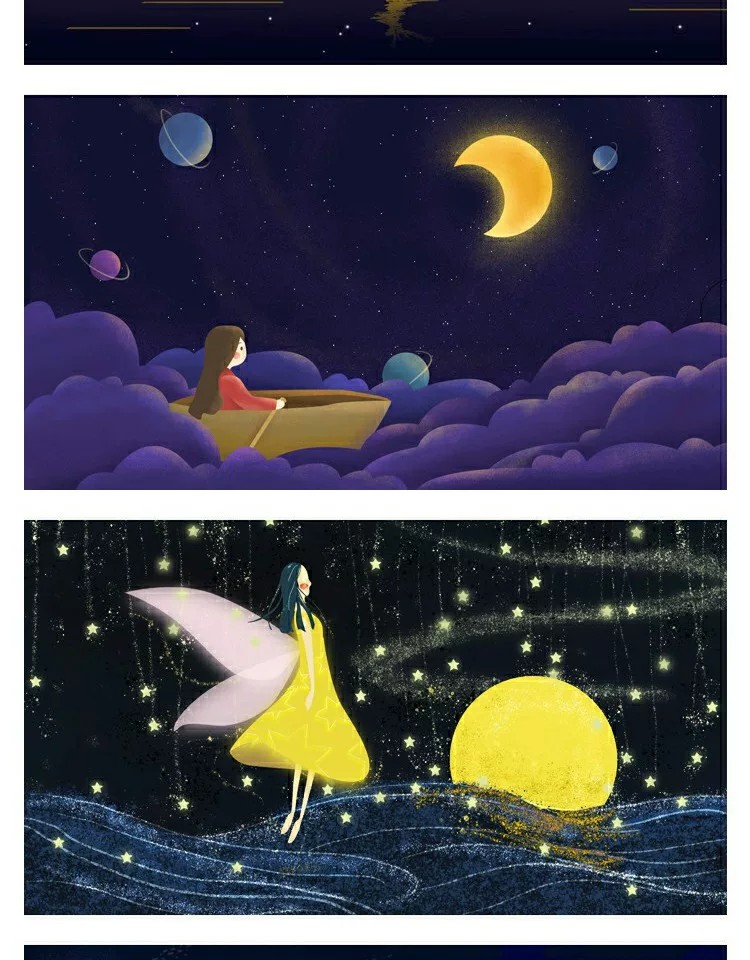 图片[2]-时尚生活PSD海报模板唯美星空卡通梦幻夜景宣传单广告设计素材-大怪兽分享