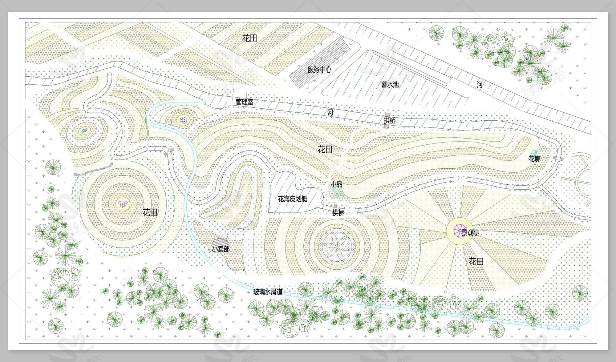 图片[5]-乡村农业园花田花海农庄田园农旅果园 农场CAD方案设计平面图平面-大怪兽分享