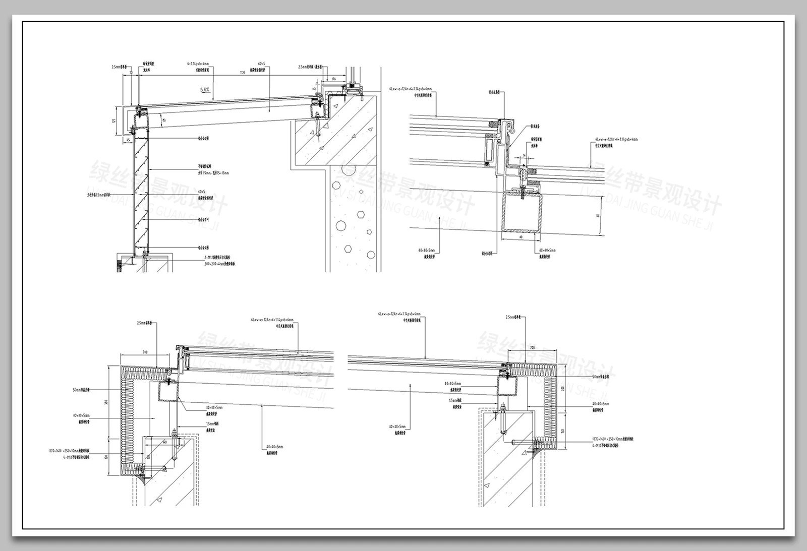 图片[5]-玻璃顶采光井百叶窗涵顶塔尖通风井构造做法详图大样CAD施工图-大怪兽分享