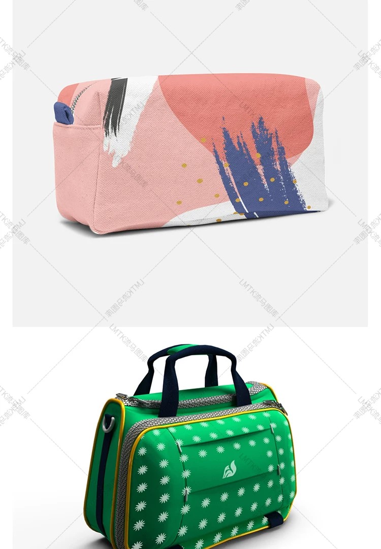 图片[4]-女士手提行动便携化妆包收纳包洗漱包vi智能贴图样机PSD素材模板-大怪兽分享
