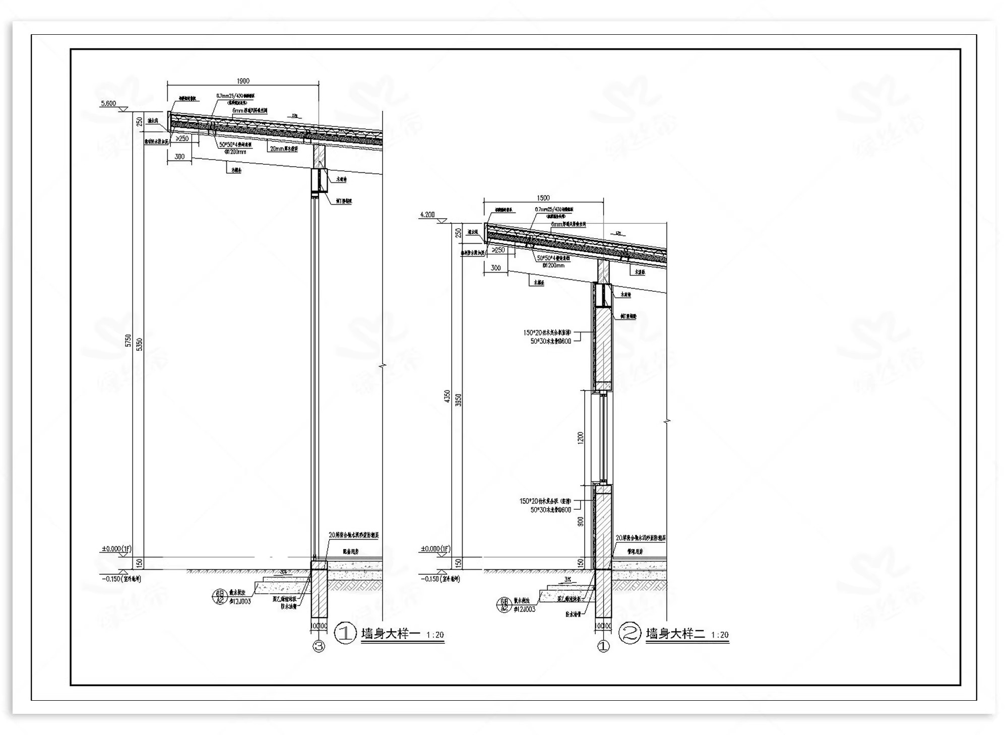 图片[6]-驿站乡村服务站建筑施工整套立面图剖面图大样图cad施工图详图-大怪兽分享