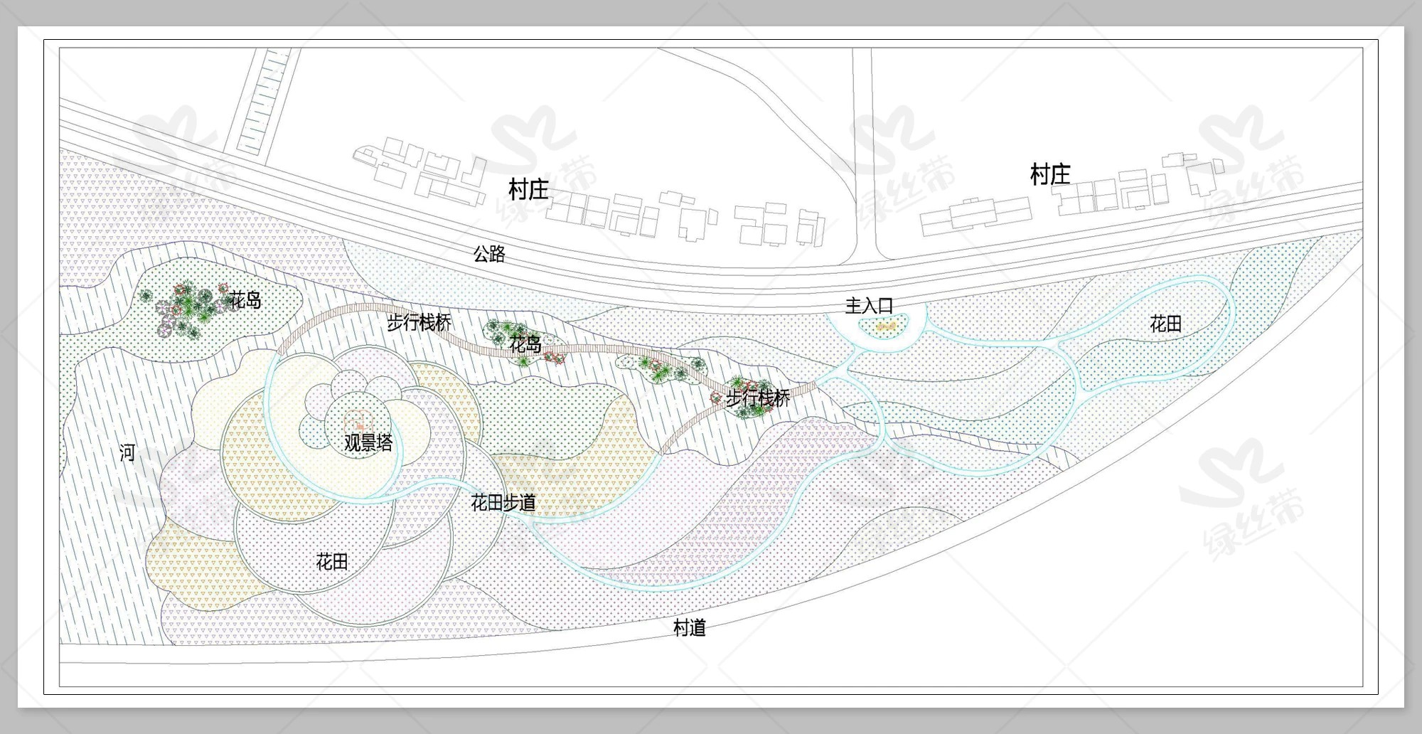 图片[6]-乡村农业园花田花海农庄田园农旅果园 农场CAD方案设计平面图平面-大怪兽分享