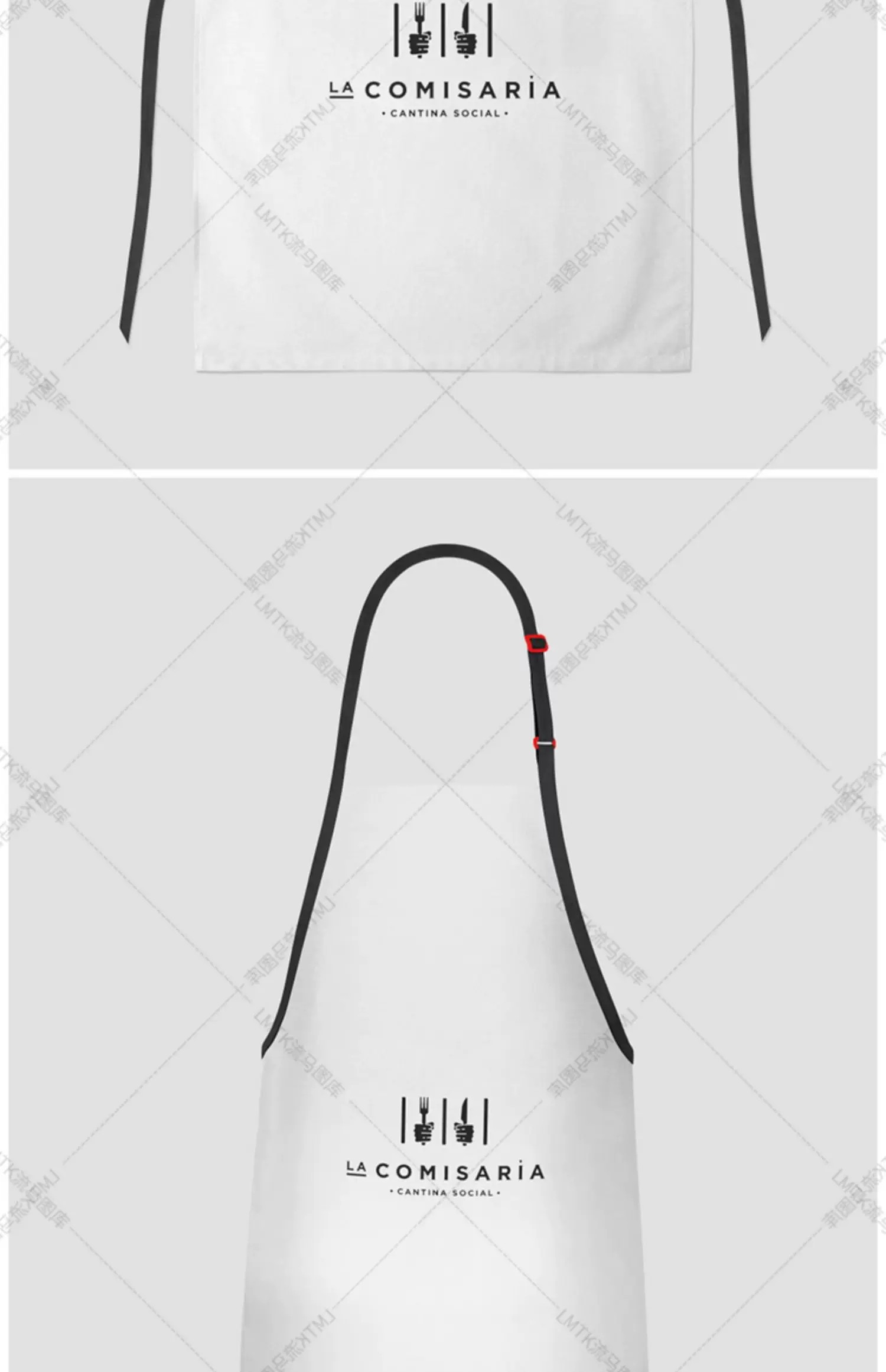 图片[5]-餐饮美食企业厨房用品逼真的各类围裙设计vi展示样机PSD素材模板-大怪兽分享