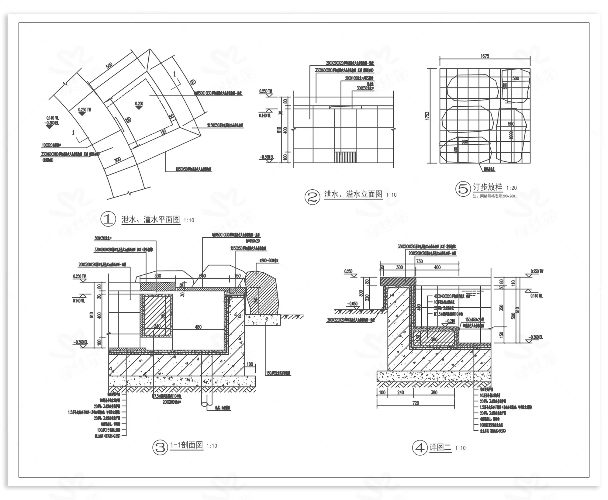 图片[7]-温泉泡池景区民宿度假村东南亚浴场日式剖面图做法详图CAD施工图-大怪兽分享