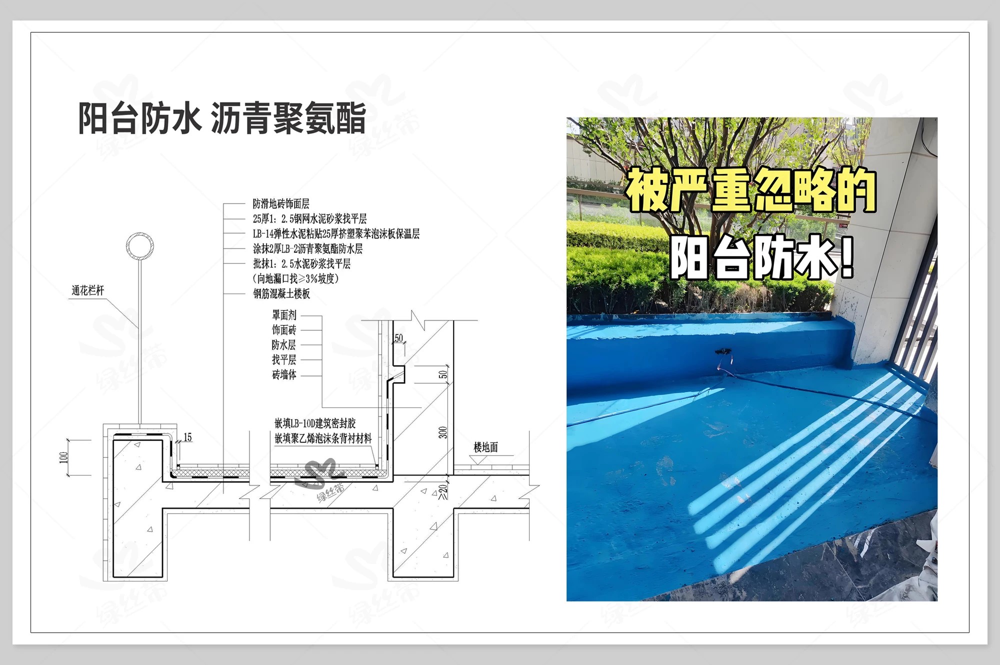 图片[7]-阳台露台楼顶屋顶花园防水做法图详图cad施工图节点大样图cad素材-大怪兽分享