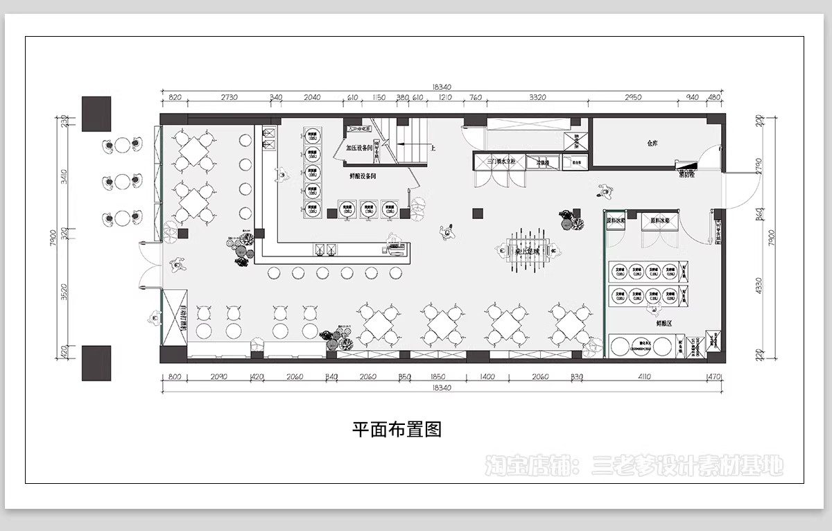 图片[7]-清吧酒馆CAD平面布置图音乐餐厅小酒吧日咖夜酒装修设计施工布局-大怪兽分享