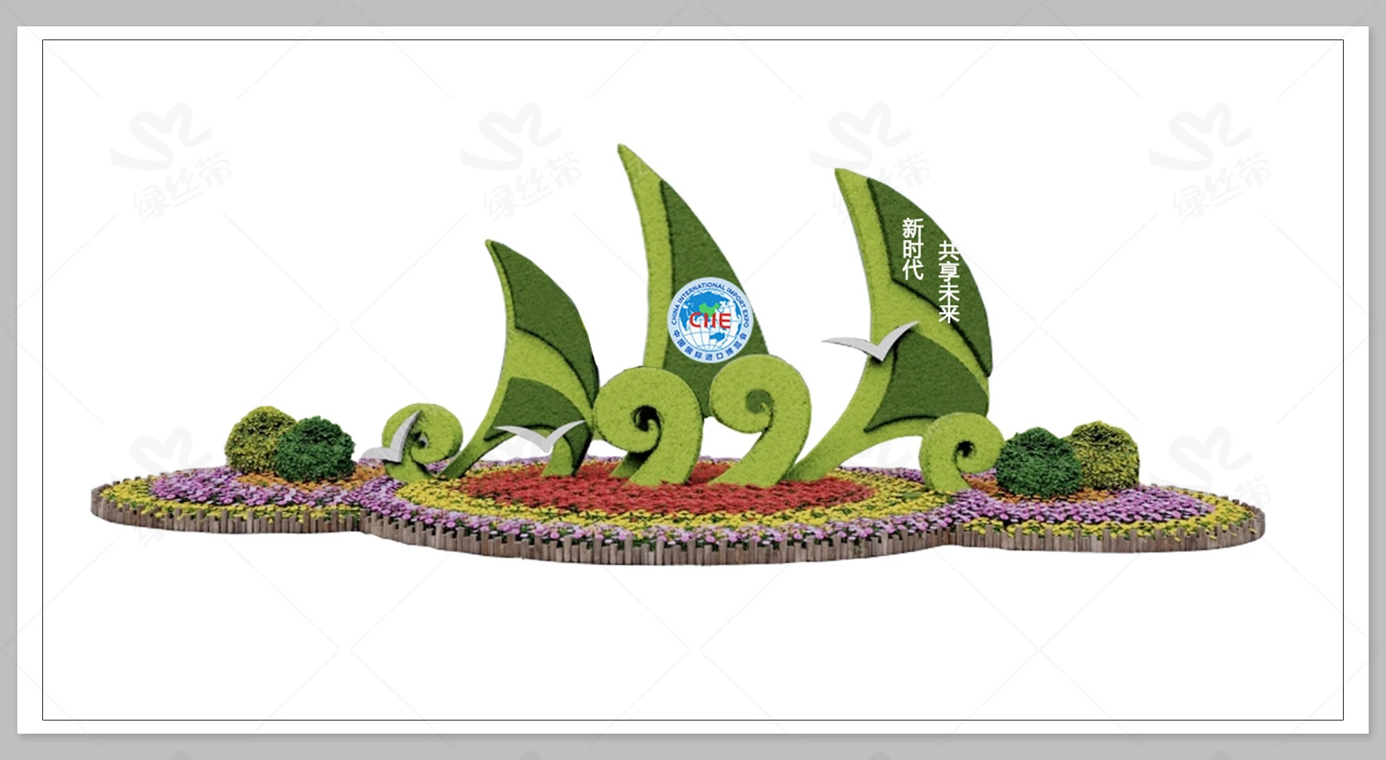 图片[8]-景观立体绿化植物雕塑国庆中秋节日节庆绿雕做法详图CAD施工图-大怪兽分享