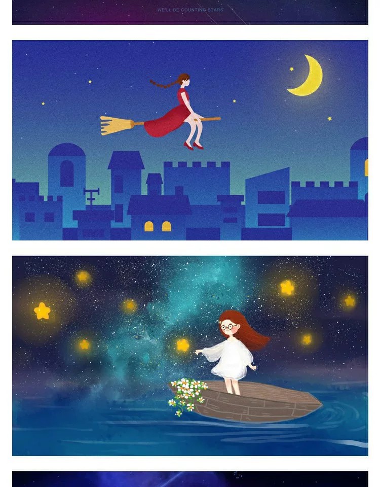 图片[6]-时尚生活PSD海报模板唯美星空卡通梦幻夜景宣传单广告设计素材-大怪兽分享