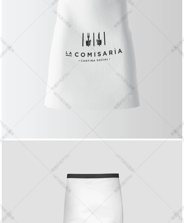 图片[7]-餐饮美食企业厨房用品逼真的各类围裙设计vi展示样机PSD素材模板-大怪兽分享