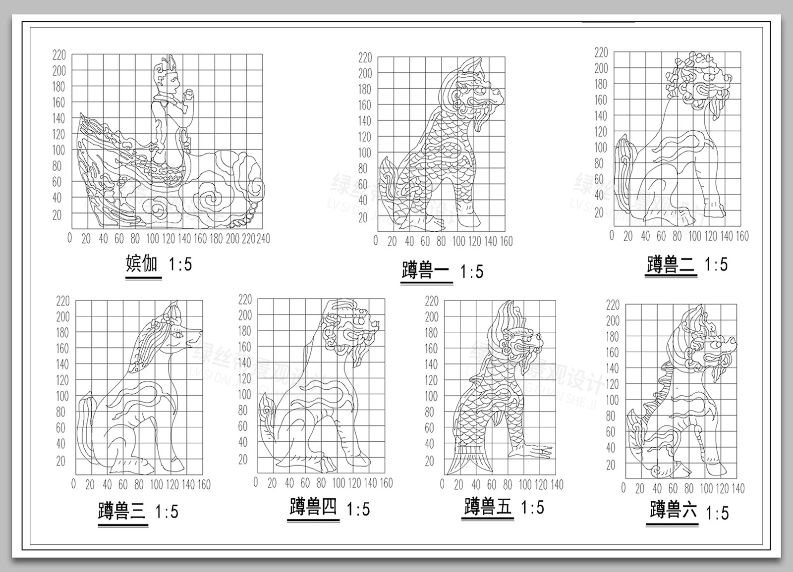 图片[8]-中式构件构造详图仿古建筑牌坊斗拱护栏门窗节点大样图CAD施工图-大怪兽分享