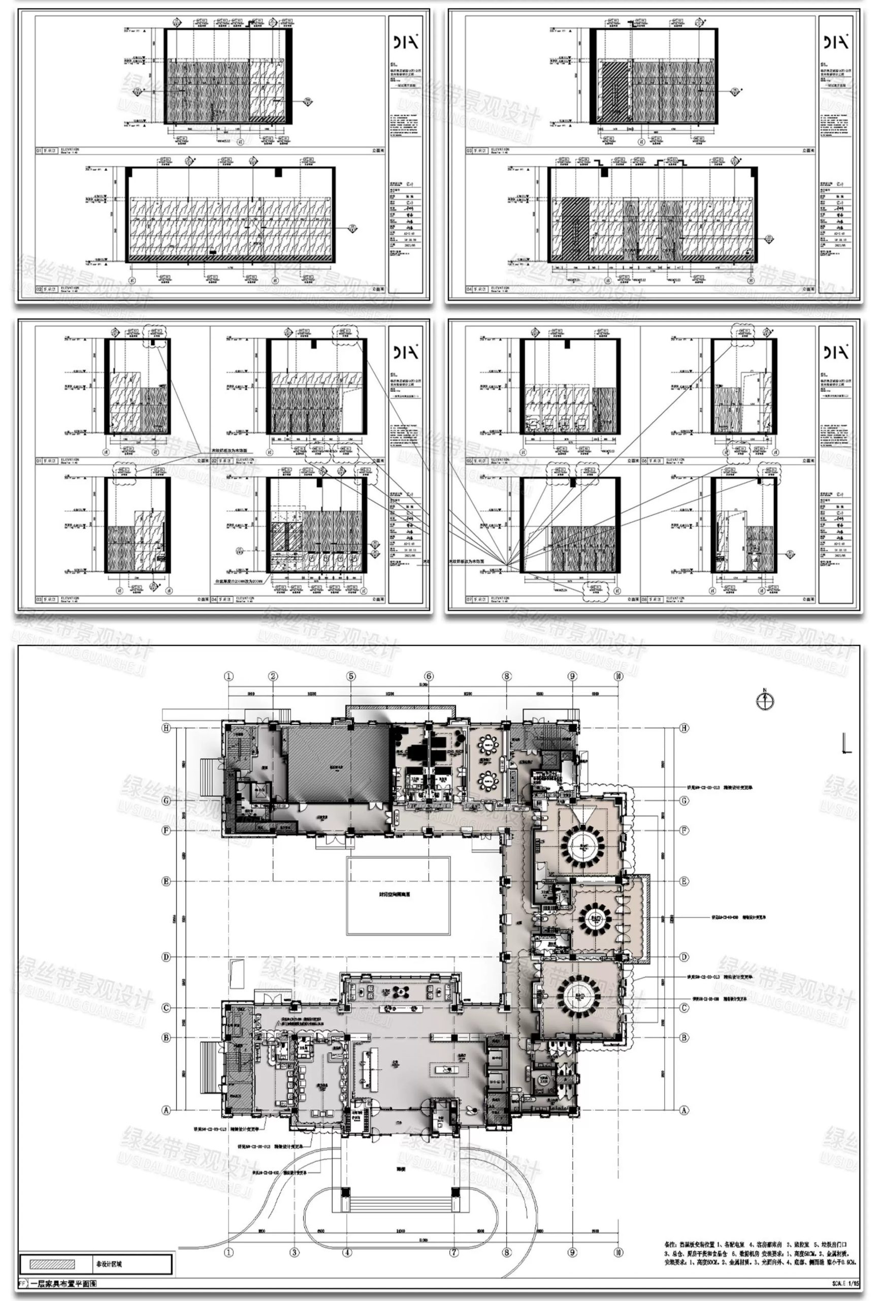 图片[9]-大厅大堂办公写字楼酒店室内装修设计接待台前台效果图CAD施工图-大怪兽分享