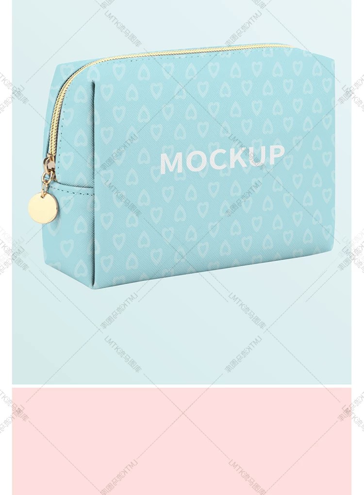 图片[8]-女士手提行动便携化妆包收纳包洗漱包vi智能贴图样机PSD素材模板-大怪兽分享