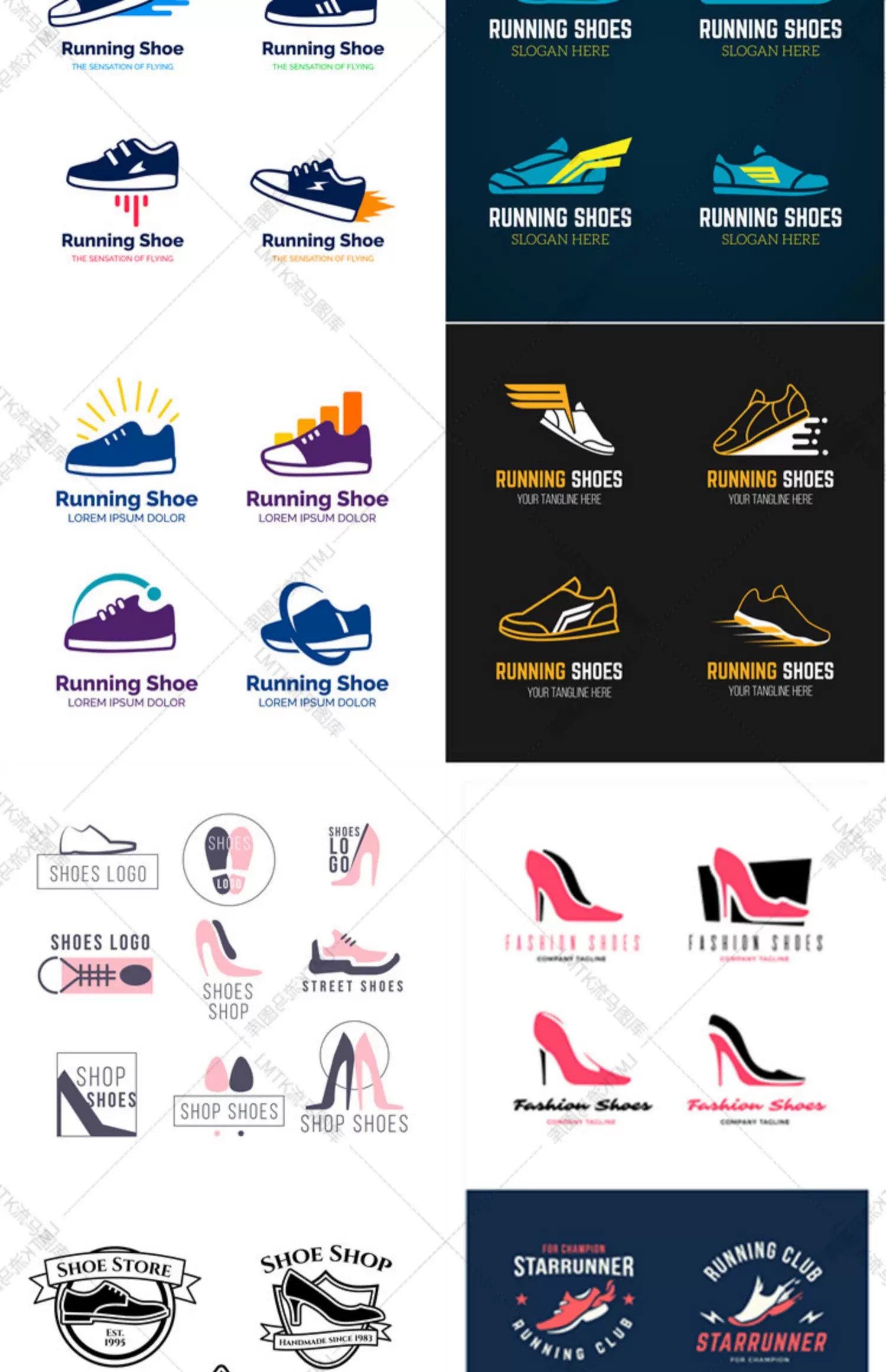 图片[6]-鞋子鞋店标志logo店标商标头像男鞋女鞋拖鞋ai矢量平面设计素材图-大怪兽分享