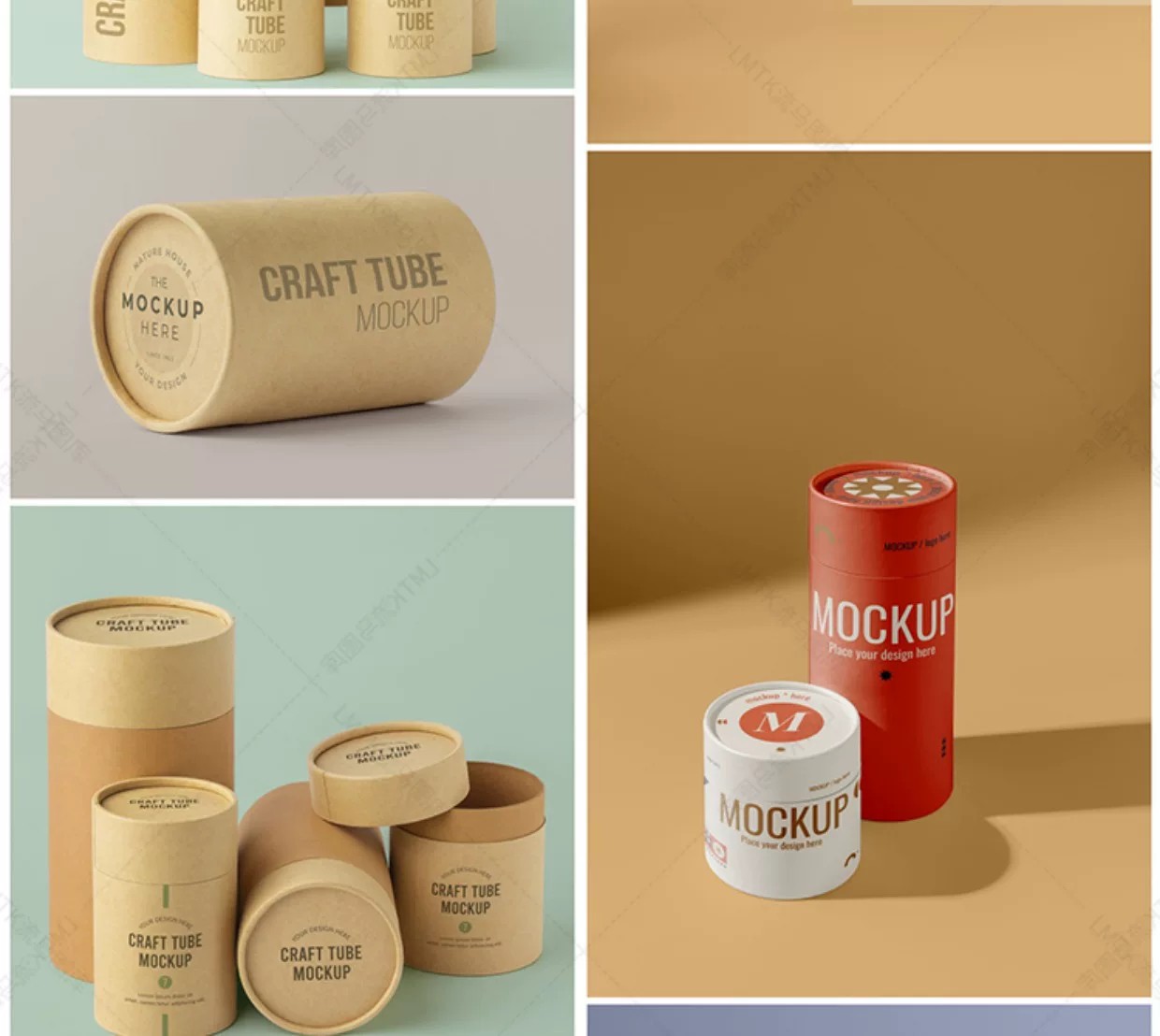 图片[9]-纸筒圆筒茶业包装盒提案效果图展示VI智能贴图PSD样机设计素材-大怪兽分享