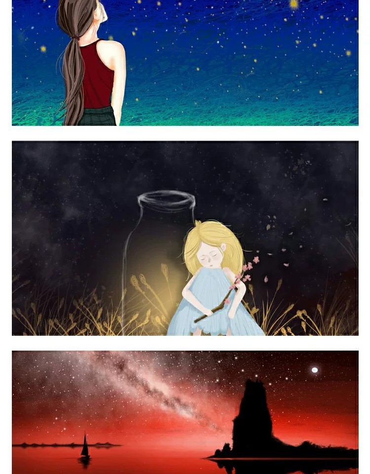 图片[8]-时尚生活PSD海报模板唯美星空卡通梦幻夜景宣传单广告设计素材-大怪兽分享