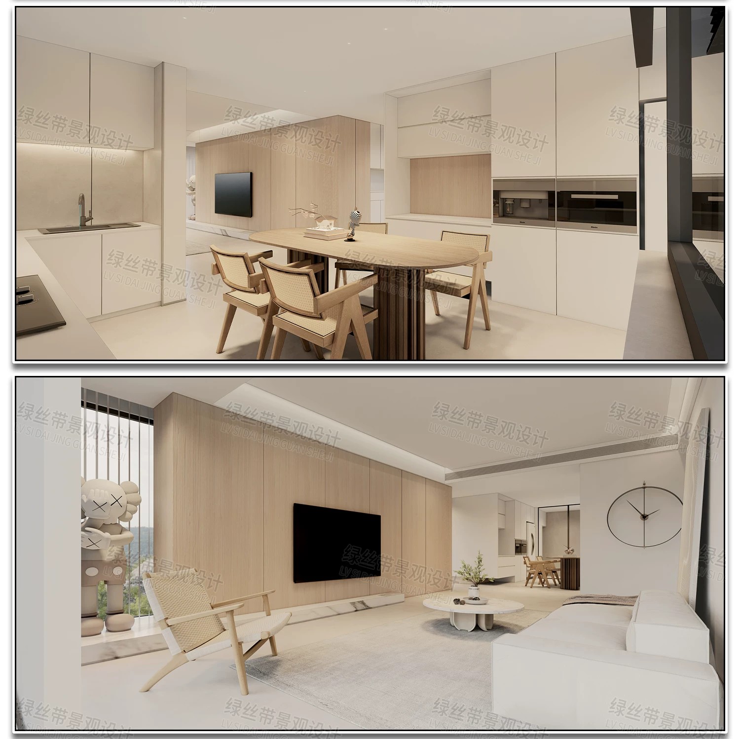 图片[10]-室内家装现代轻奢简约风装修设计整体空间布局效果图CAD施工图-大怪兽分享